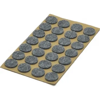 Nábytkové kování Interex Samolepicí plstěná podložka 20 mm / šedá - plát