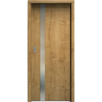 Interiérové dveře SAPELI HARMONIE KOMFORT M83 - CPL LAMINÁT - POSUVNÉ DVEŘE VČ. ZÁRUBNĚ - dub sukatý Průchozí šířka (cm): 60, Průchozí výška (cm): 210, Typ skla: Satináto bílé