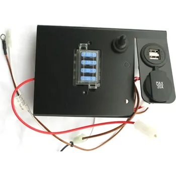 Elektrická zásuvka Terminál do postranního vozíku (2 x USB, 1 x EUR zásuvka, vypínač)