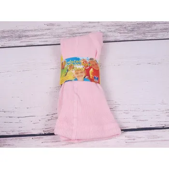 Punčocháče Novia žebrované 100% bavlna sv. růžová velikost oblečení - děti: 80/86