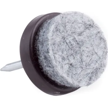 Nábytkové kování Interex Klouzačka s plstí hnědá / 10ks 24 mm