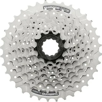 Shimano CS-HG201-9 11-36 matná stříbrná Kazeta přesmyku Shimano CS-HG201-9 11-36 matná stříbrná
