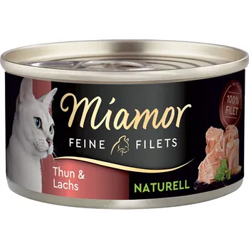 Krmivo pro kočku 12x80g Miamor Feine Filets Naturelle - tuňák & losos