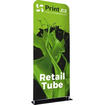 Prezentační textilní stěna Retail s tiskem a přepravní taškou, šířka 64 cm