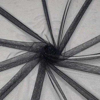 Tyl tmavě modrý, stříbrný třpyt, š.150