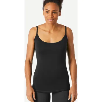 Pánské tričko SIMOND Dámské turistické merino tílko MT500 L ČERNÁ