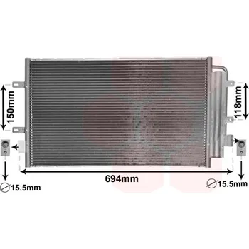 Výparník klimatizace Kondenzátor, klimatizace VAN WEZEL 28005127