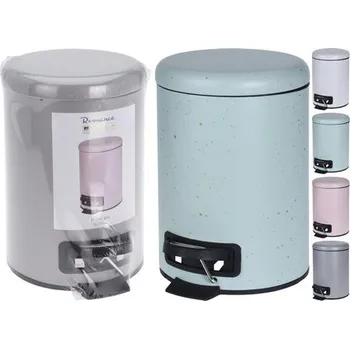 Odpadkový koš koš odpadkový 3l nášlapný kulatý kov mix barev, s vložkou PH