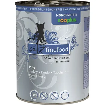 Krmivo pro kočku 6x400g catz finefood Monoprotein zooplus - krůtí