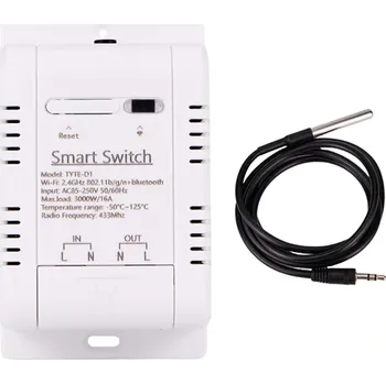 Elektrická zásuvka Tuya WIFI spínač s teplotním senzorem