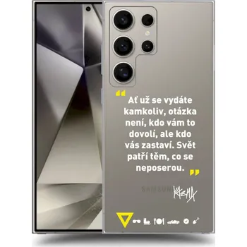 Pouzdro na mobilní telefon Picasee silikonový průhledný obal pro Samsung Galaxy S24 Ultra S928B 5G - Kazma - SVĚT PATŘÍ TĚM, CO SE NEPOSEROU
