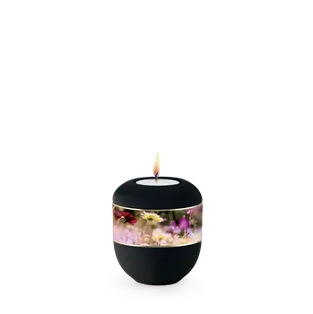 Smuteční dekorace Keramická miniurna Ventura - Květinová louka