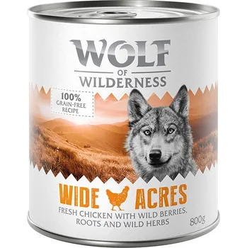Pro psa 12x800g Wolf of Wilderness Adult Wide Acres - kuřecí
