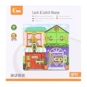 Dřevěná hračka Dřevěná hra zamykání a odemykání