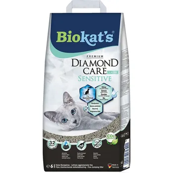 Podestýlka pro kočku 2x6l Biokat‘s Diamond Care Sensitive Classic kočkolit