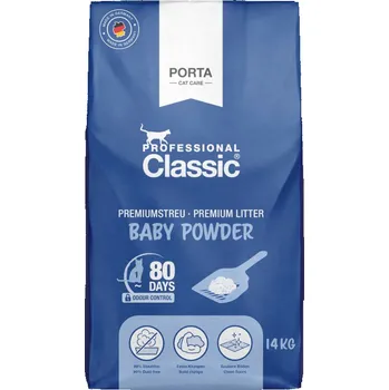 Podestýlka pro kočku 2x14kg Professional Classic kočkolit s vůní dětského pudru - výhodné balení