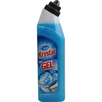 WC čistič Krystal WC gel do košíčku modrý 750 ml