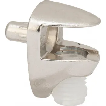 Nábytkové kování Italiana ferramenta Držák skleněné police GEON 5-6 mm / nikl - 10ks