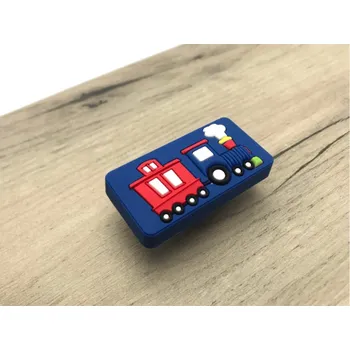 Interex design Dětská úchytka knopka TRAIN / Modrá