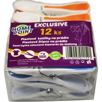 Kolíčky EXCLUSIVE na prádlo 12ks