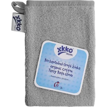 BIO bavlněná froté žínka XKKO Organic - Silver