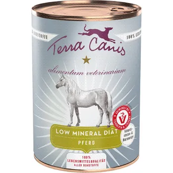 Krmivo pro psa 12×400 g Terra Canis Alimentum Veterinarium Low Mineral Diet - koňské