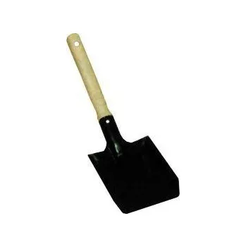 Lopata Kovová lopatka na uhlí černá lak s drev