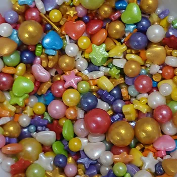 Jedlá dekorace na dort Lucie´s Sprinkles Letní mix - barevné tvary 35g: 35g