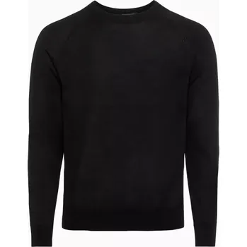 Pánský svetr PORSCHE DESIGN Crew neck pullover Svetr pulovr s kulatým výstřihem černá (Stylový pulovr vyrobený z vysoce kvalitní vlny Merino)