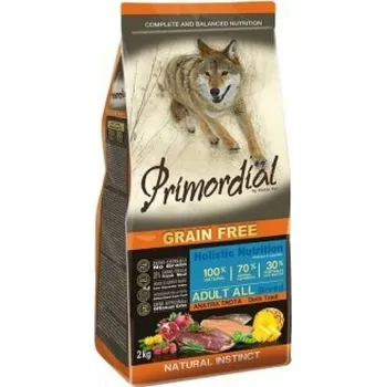 Krmivo pro psa Primordial Adult Grain Free Trout & Duck 12 kg 1 pytel 12 kg
