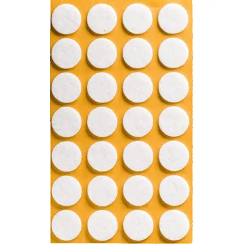 Nábytkové kování Interex Samolepicí plstěná podložka 20 mm / bílá - plát