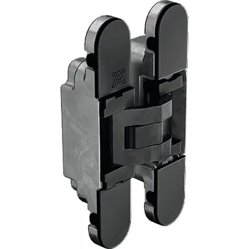 Nábytkové kování Häfele 3D frézovací závěs pro skryté dveře od 18 mm / Černý