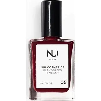 Lak na nehty NUI Cosmetics Přírodní lak na nehty 05 DARK RED 14 ml