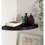 ZBXL Plovoucí rohová police černá 35 x 35 x 3,8 cm MDF