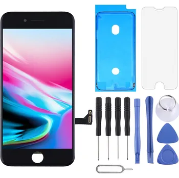 LCD panel - displej pro iPhone 8 / SE 2020 - černý - instalační set