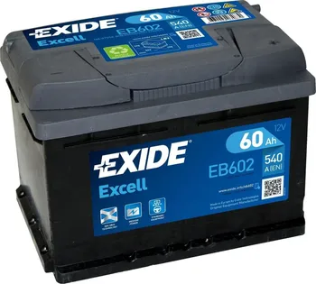 Autobaterie Exide Excell EB602 12V 60Ah 540A 