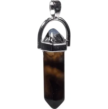 Přívěsek Milujeme Kameny Achát černý - přívěsek hrot 49658