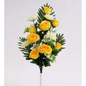 umělá květina Kytice růží s ciniemi, 62 cm