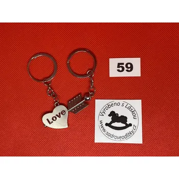 HandMade by VeJa Přívěšek na klíče č.59 - zamilovaný se šípem