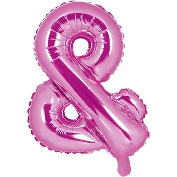 PartyDeco Fóliový znak & růžový, 35 cm