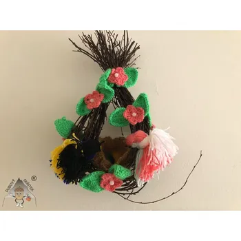 Dubový skřítek Proutěný závěs růžový