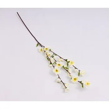 umělá květina Umělá kvetoucí větev jabloně 85 cm krémová