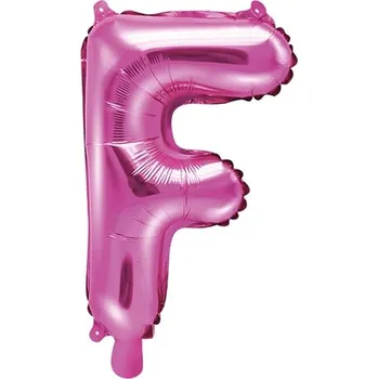 PartyDeco Fóliové písmeno F růžové, 35 cm