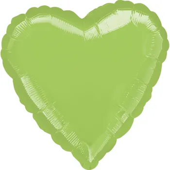 Balónek Amscan / Reithmüller Balonek fóliový srdce zelené světlé, 43 cm