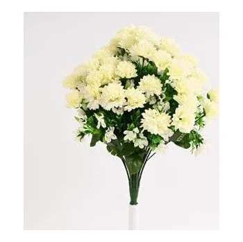umělá květina Kytice chryzantéma 44 cm krémová