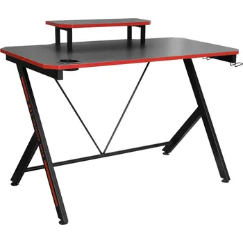 Počítačový stůl IDEA nábytek Las Vegas černý/červený