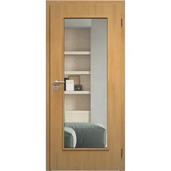 Interiérové dveře SAPELI ELEGANT PRAKTIK M40 - START - OTOČNÉ DVEŘE VČ. ZÁRUBNĚ - Dub Průchozí šířka (cm): 70, Průchozí výška (cm): 197, Typ skla: Čiré sklo