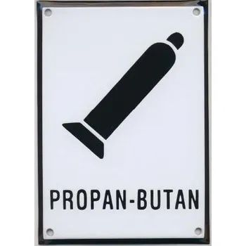 PROPAN-BUTAN, smaltová bezpečnostní tabulka formátu 150x210mm