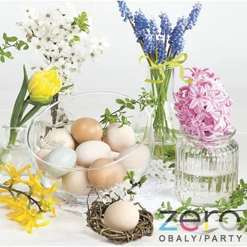 Velikonoční dekorace Ubrousky Maki 7324046 Vejce a jarní květiny