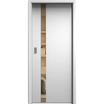 Interiérové dveře SAPELI HARMONIE KOMFORT M83 - CPL LAMINÁT - POSUVNÉ DVEŘE VČ. ZÁRUBNĚ - bílá pór Průchozí šířka (cm): 90, Průchozí výška (cm): 197, Typ skla: Planibel bronz